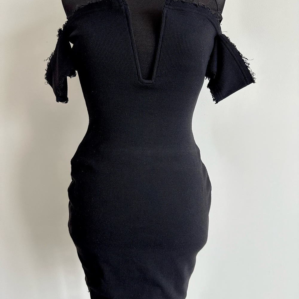 Topshop Black Mini Dress with Unique Cutout Design